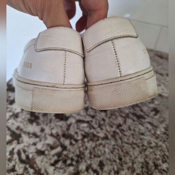 Women by Common Projects - White Low Achilles Leather Trainers - Size 38 (8 USA) - Picture 4 of 11